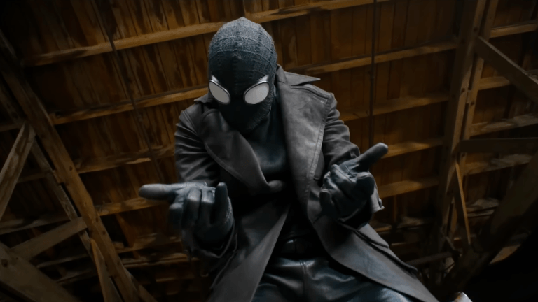 Spider-Noir: Nicholas Cage in seinem schwarzen Spinnenkostüm.