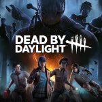 Dead by Daylight: das offizielle Artwork zeigt verschiedene Opfer, die in einem düsteren Wald stehen. Darüber sind die Silhouetten ihrer Verfolger zu sehen. In der Mitte des Bildes ist der Schriftzug „Dead by Daylight“ zu sehen.