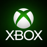 Das XBOX-Logo zeigt ein X auf einem weißen Ball, darunter steht der Schriftzug XBOX. Der Hintergrund ist schwarz mit einem grünen Schimmer in der Mitte.