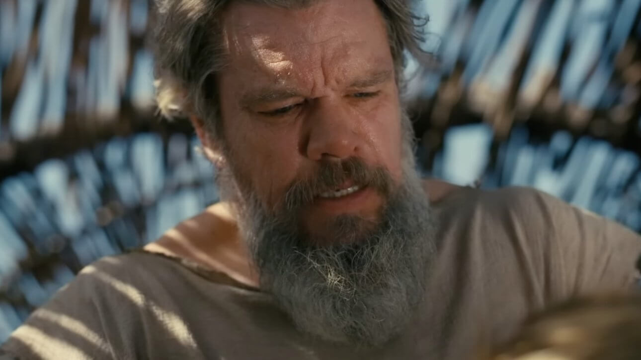 DIE ODYSSEE: Matt Damon als vom Alter gezeichneter Odysseus mit dickem Rauschebart